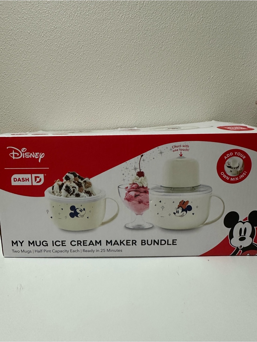 Disney White Corded Appliance Accessory with Red Packaging Accent
